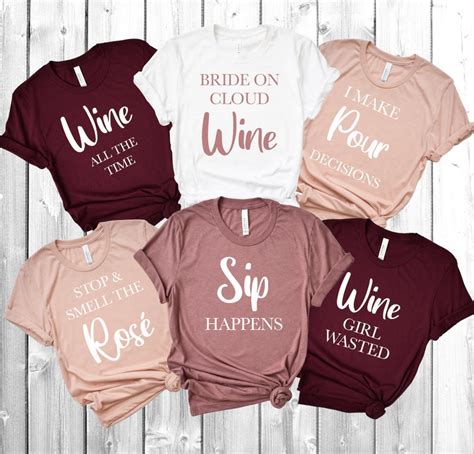 Custom Wine Bachelorette Party Shirts Bridal Party Shirts Etsy