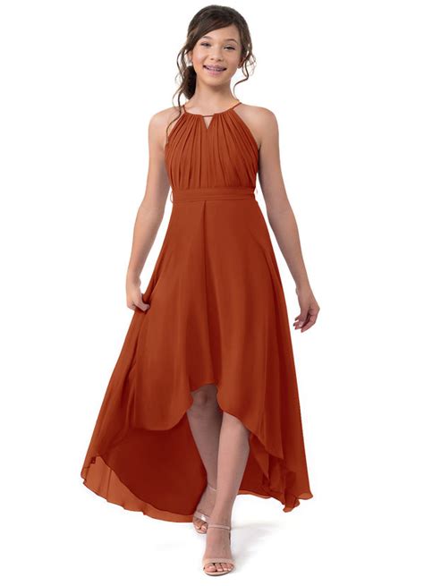 Paprika Azazie Oaklynn JBD Junior Bridesmaid Dresses Azazie