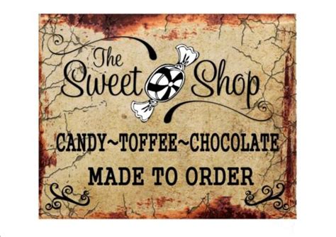 Vintage Style Sweet Shop Sign Retro Style Sign Kitchen Sign Candy Store