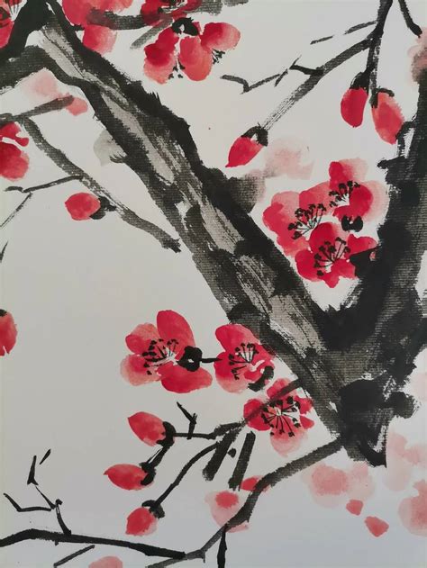 Handpainted Original Chinese painting,Plum Blossom,Chinese art Painting by Ran Xu | Saatchi Art