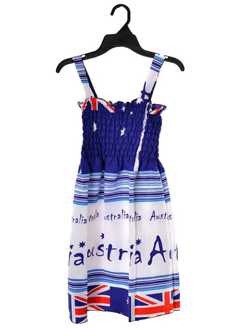 Australia Day Dress For Girls Aussie Flag Girls Shirred Dress