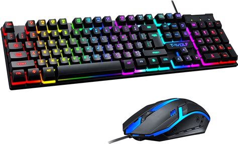 Rgb Gaming Keyboard And Mouse Light Up And Led Backlit