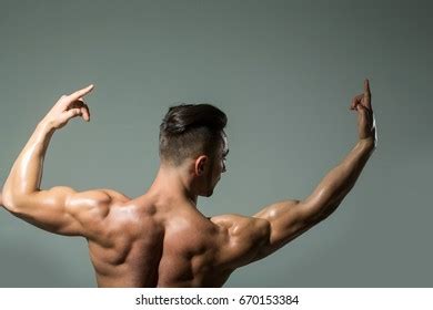 Naked Man Posing Studio On Dark Stock Photo 331587152 Shutterstock