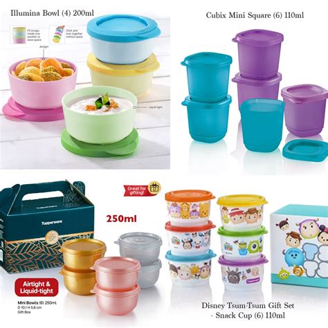 Tupperware Illumina Bowl 200ml Mini Bowls 250ml Disney Tsum