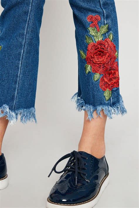 Rose Embroidered Jeans Rose Embroidered Jeans Embroidered Jeans Embroidered Clothes