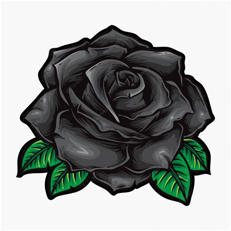 Premium Vector Black Roses Vector Flower Logo