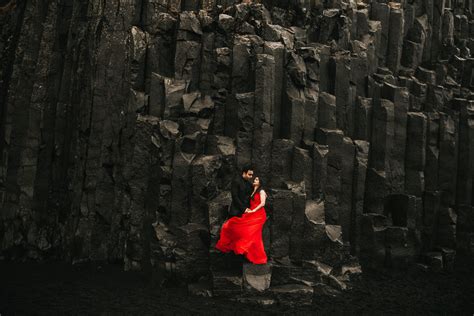 Iceland Engagement Couple Photography - Skogafoss and Reynisfjara