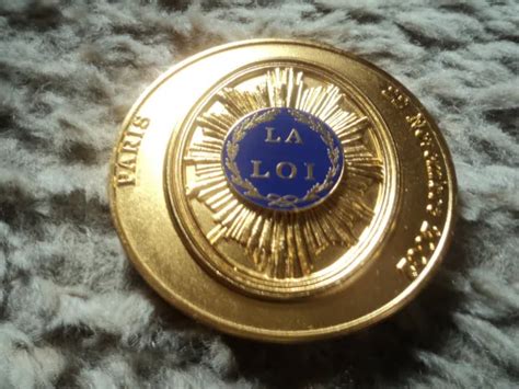 L5F MÉDAILLE CIVILE moderne JUGE DE COMMERCE LA LOI french medal EUR