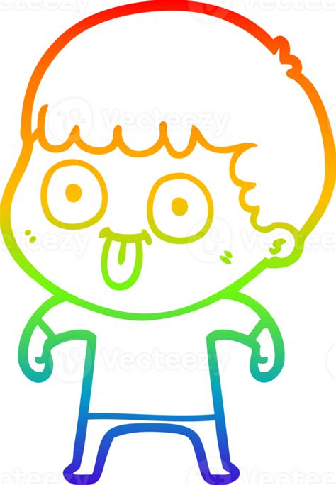 Regenbooggradi Nt Lijntekening Cartoon Man Staren Png