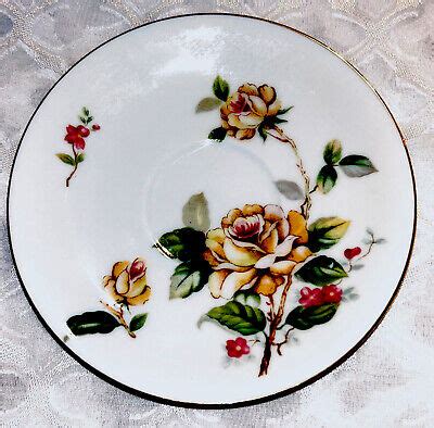 Vintage Lynmore Fine China From Japan Golden Rose Saucer Ebay