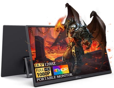 Amazon.com: RRVIDEOS 120Hz Portable Gaming Monitor, 100% sRGB 1080P FHD ...
