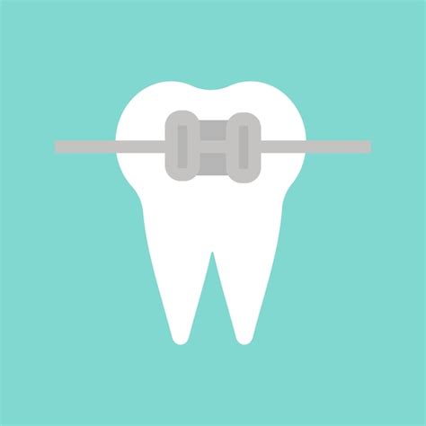 Ortodoncia Vectorial Diente Con Brackets Metálicos Y Sistema De