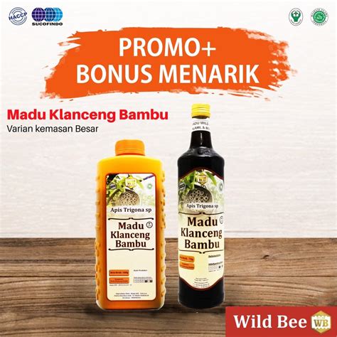 Jual Madu Klanceng Bambu Kemasan Jumbo Lebah Apis Trigona Garansi