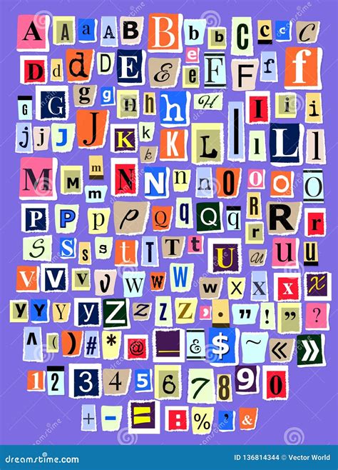 Colorful Newspaper Alphabet Stock Photography CartoonDealer 10539116