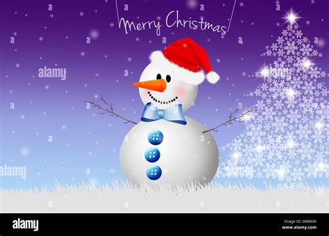 snowman for Merry Christmas Stock Photo - Alamy