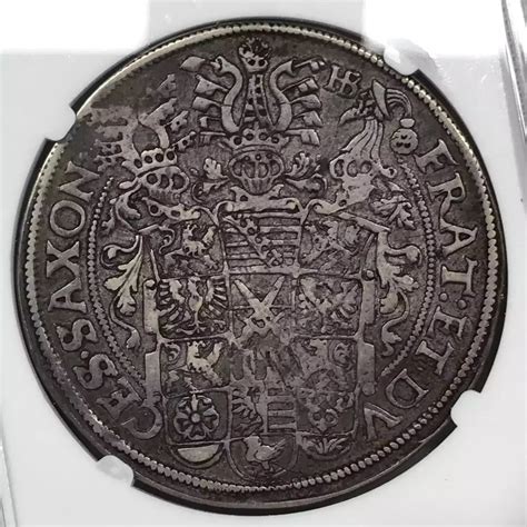 Hb German States Silver Thaler Ngc Vf Saxony Albertine Dav