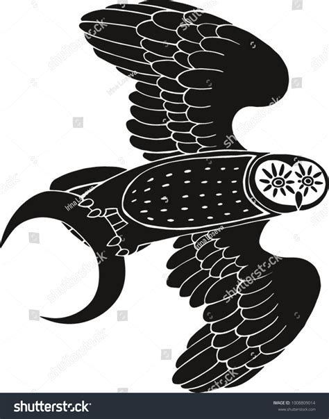 Vector Isolated Owl Moon Tattoo Style Stock Vector (Royalty Free) 1008809014 | Shutterstock