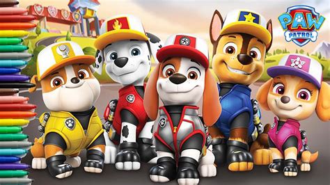 How To Draw Paw Patrol All Mighty Pups🐶drawing Rubble Marshall Rocky Zuma Skye🐶paw Patrol