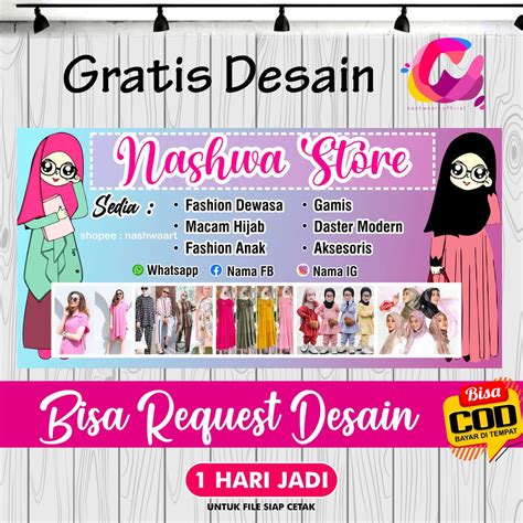 Jual BANNER SPANDUK BACKDROP OLSHOP TOKO SKINTIFIC ONLINE SHOP WARUNG