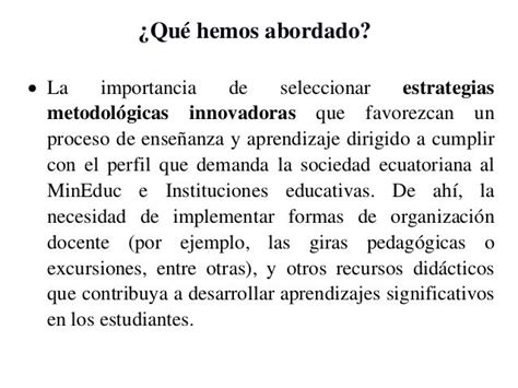 Importancia De Las Estrategias Metodologicas En El Proceso Enseñanza