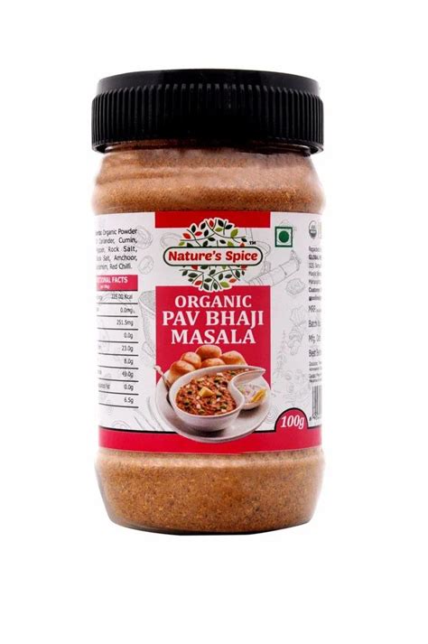 Nature S Spice Organic Pav Bhaji Masala Packaging Size 100 G