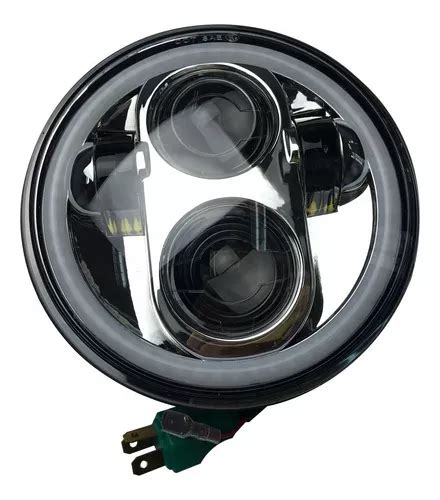 Faro Led 7 Redondo Jeep Moto Alto Bajo Ojos Ángel Vocho