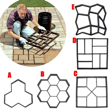 Hot Manually Paving Cement Brick Concrete Molds Diy Plastic Path Maker