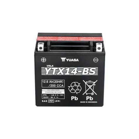 Jual Aki Yuasa YTX14 BS Motor Harley Davidson MT500 Street Sportser XL