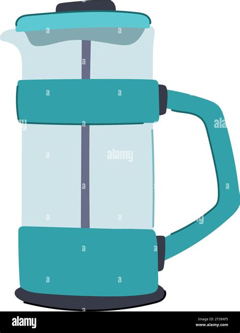 Morning French Press Coffee Cartoon Vector Illustration Stock Vector Image And Art Alamy