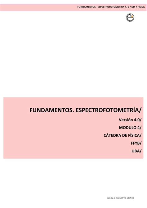 Pdf Fundamentos EspectrofotometrÍa …virtual Ffyb Uba Ar