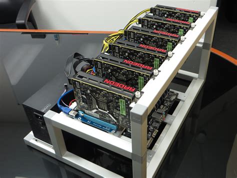 6 Gpu Ethereum Mining Rig Diy Miner Gehause Open Air Frame Mining