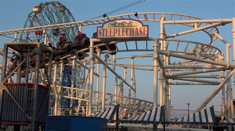 [4k] Steeplechase Roller Coaster Ride At Luna Park Coney Island New