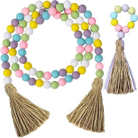 Amazon Easter Wood Bead Garland Spring Beads Garland Decoration