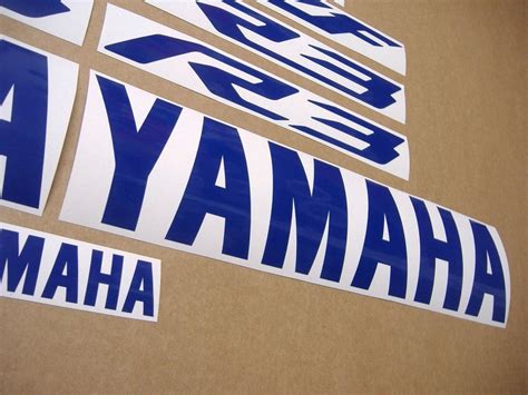 Royal Blue Color Logo Decals Set For Yamaha Yzf R Moto Sticker