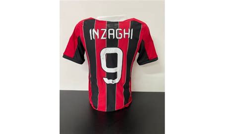 Inzaghi S Official Ac Milan Signed Shirt Charitystars