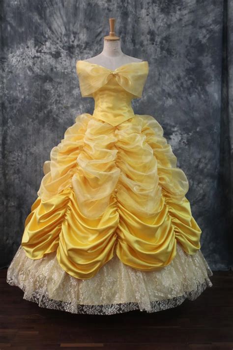 Belle Princess adult yellow gown dress Belle Princess Costume From Beauty And The Beast Belle ...