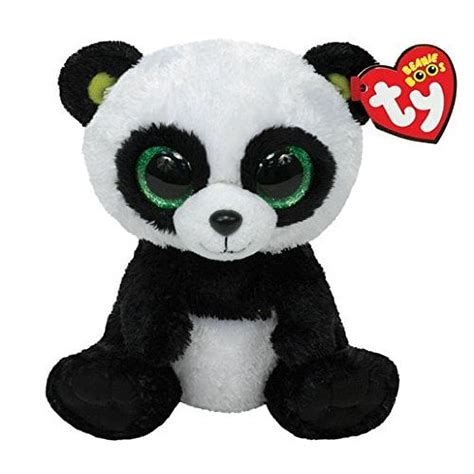 Ty Beanie Boos Bamboo Panda Glitter Green Eyes Small 6 Plush