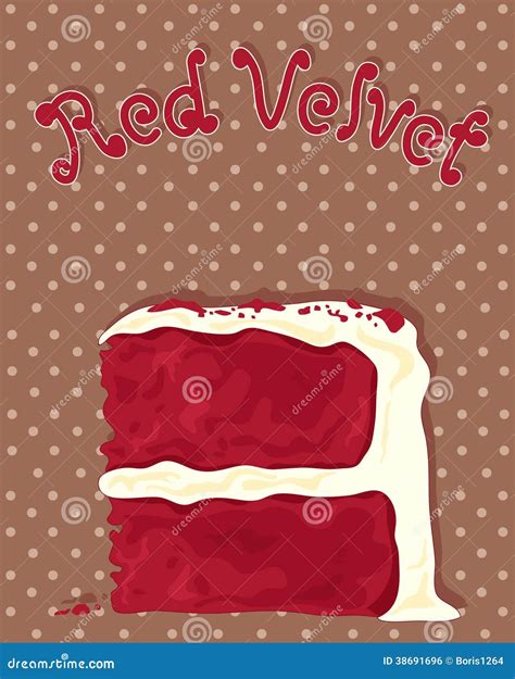 Red Velvet Cake Stock Vector Illustration Of Sponge 38691696