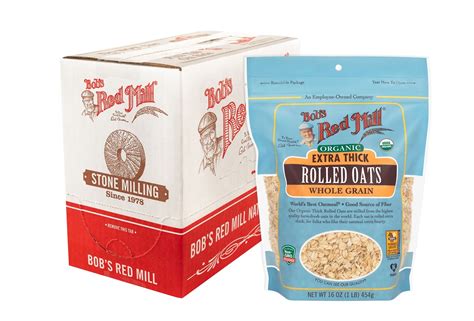 Snapklik Bobs Red Mill Organic Extra Thick Rolled Oats Ounce