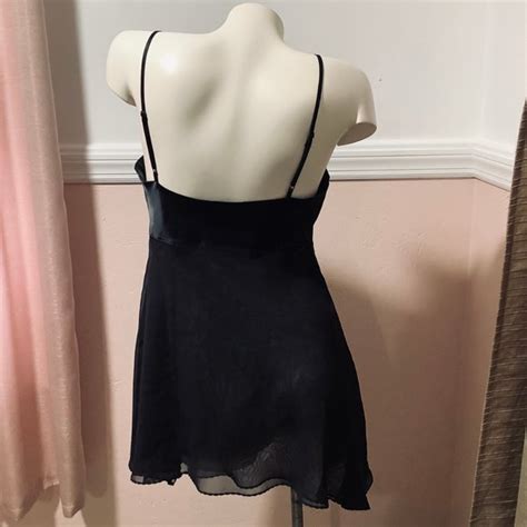 Victoria S Secret Intimates Sleepwear Vintage Victorias Secret Lingerie Babydoll Black