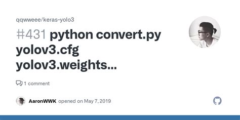 Python Convert Py Yolov3 Cfg Yolov3 Weights Model Data Yolo H5 Issue