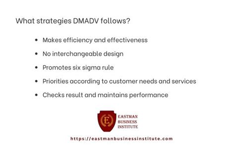 What Is The Dmadv Model Eastman Business Institute