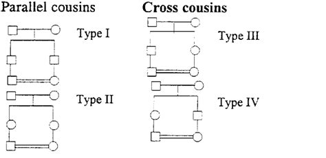 Types Of First Cousin Marriages Download Scientific Diagram