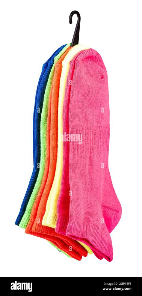 Colorful Socks Isolated On White Background Stock Photo Alamy