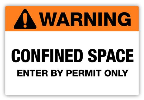 Warning - Confined Space Label - PHS Safety