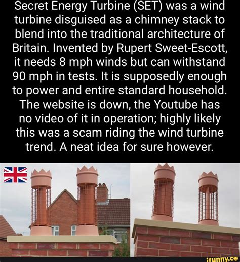 Secret Energy Turbine (SET) was a wind turbine disguised as a chimney