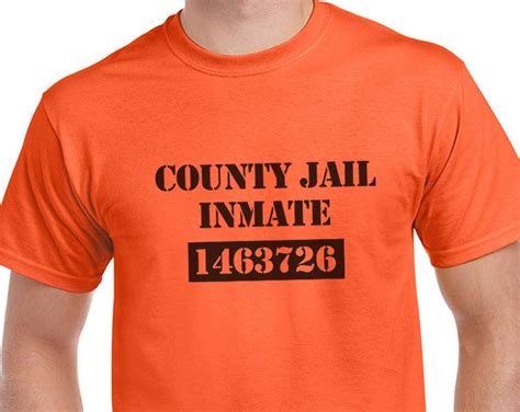 County Jail Inmate Halloween Costume Funny T Shirt Or Tank T Etsy