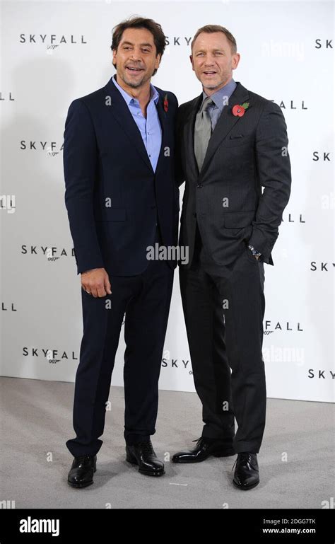 Left To Right Javier Bardem And Daniel Craig At A Photocall For The