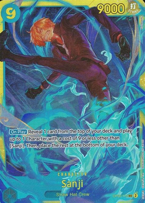 Sanji 2024 Wings of the Captain #OP06-119 Secret Rare RAW TCG (NEAR ...