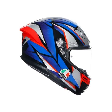 ČELADA AGV K6 S SLASHCUT BLACK BLUE RED